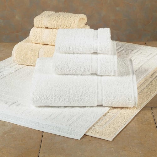 Sovereign Bath Towel, Blended Dobby Border, 27x54, 17.0 lbs/dz, Ecru